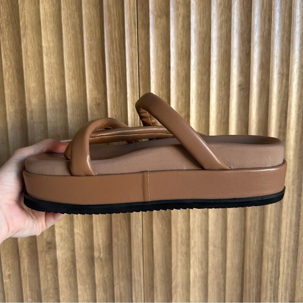 ROAM Asymmetrical Stack Platform Strappy Sandals - Picture 6 of 8